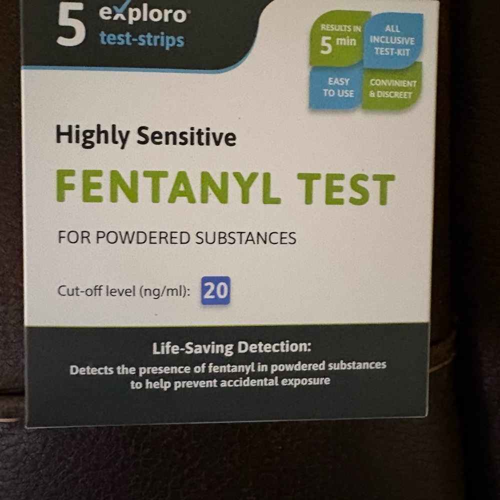 Exploro Highly Sensitive Fentanyl Test Strips - White & Green